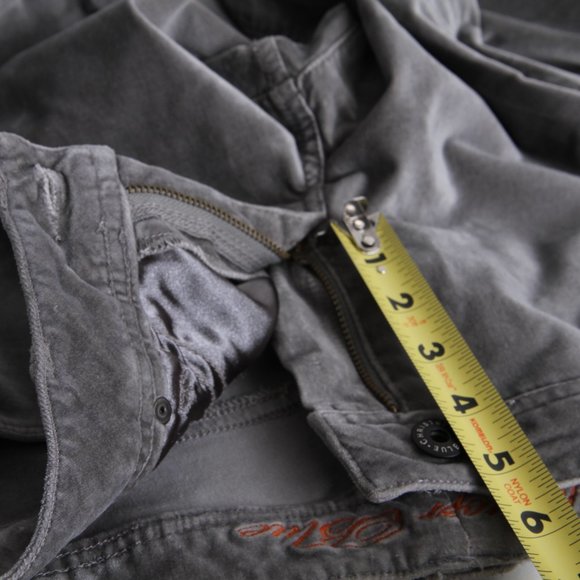 A RARE FIND - Christopher Blue Gray Velvet Boot-cut Jeans - Picture 7 of 15